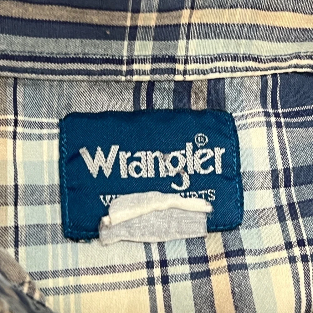 Vintage Wrangler Cowboy Rockabilly Rancher Western Pearl Snap